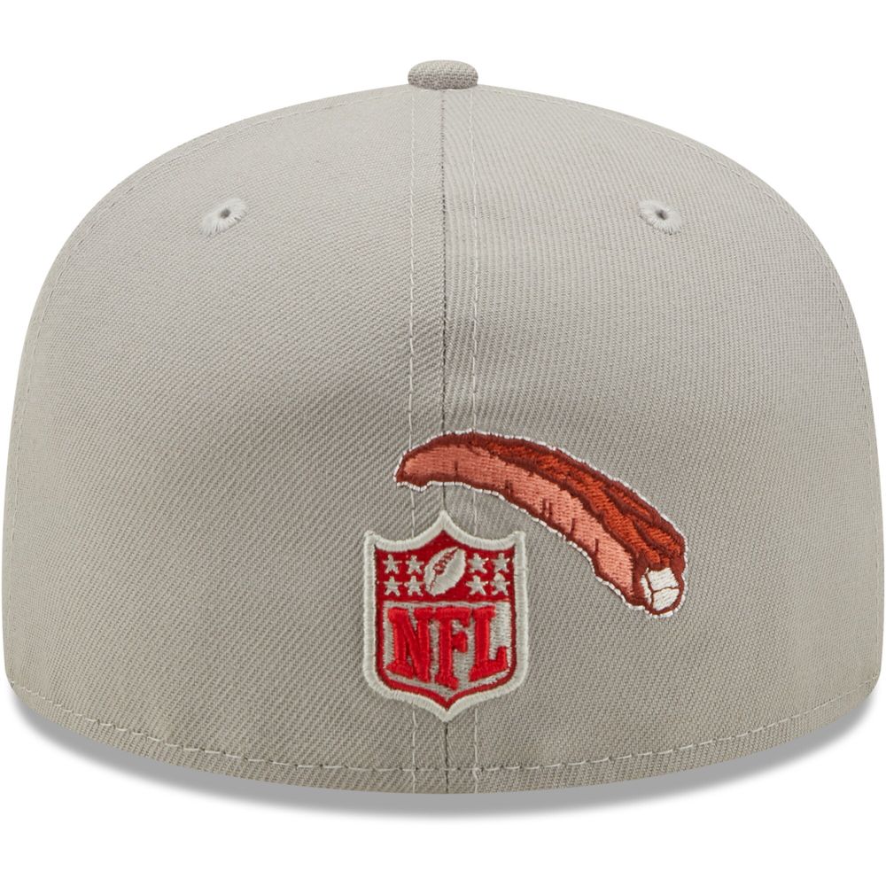 Men's New Era Gray Kansas City Chiefs Describe 59FIFTY Fitted Hat