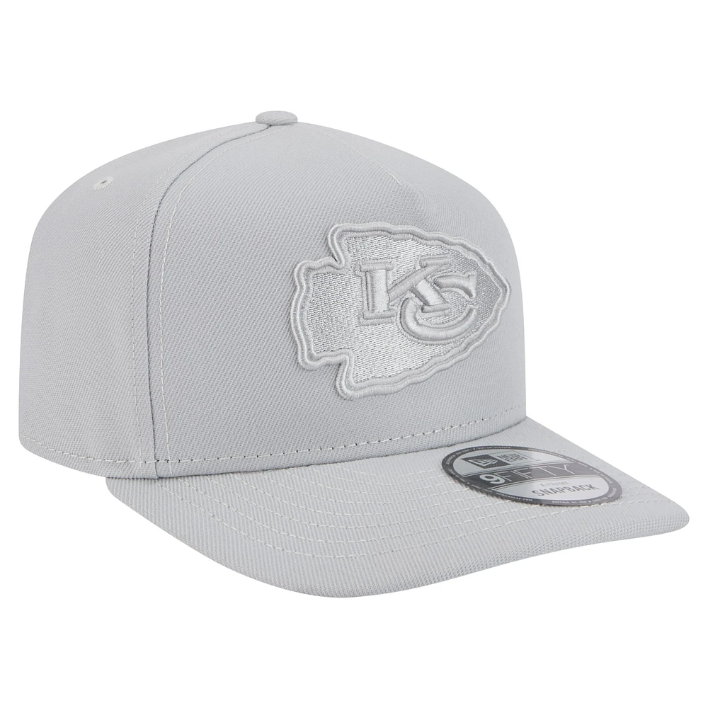 Men's New Era Gray Kansas City Chiefs Color Pack 9FIFTY Snapback Hat