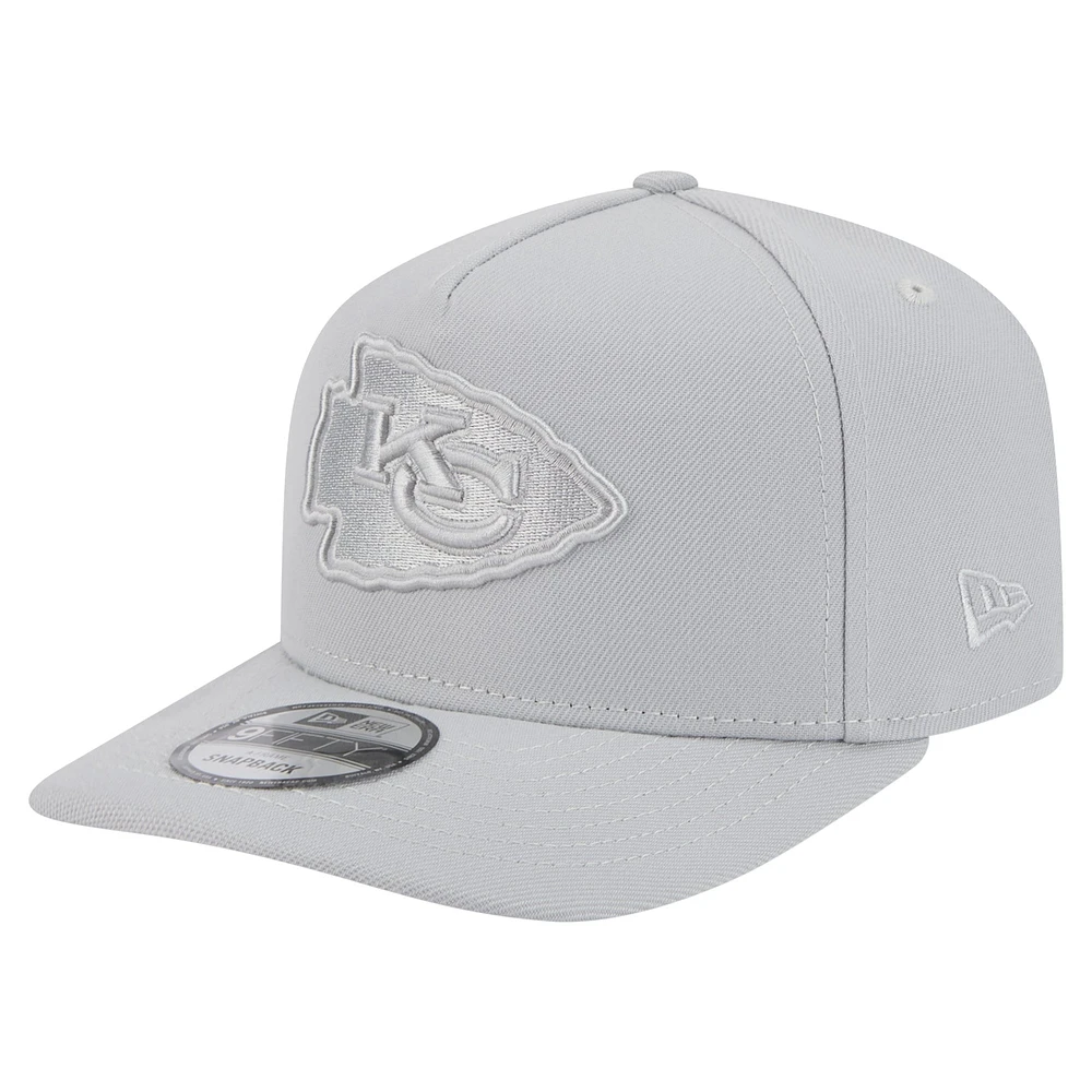 Men's New Era Gray Kansas City Chiefs Color Pack 9FIFTY Snapback Hat