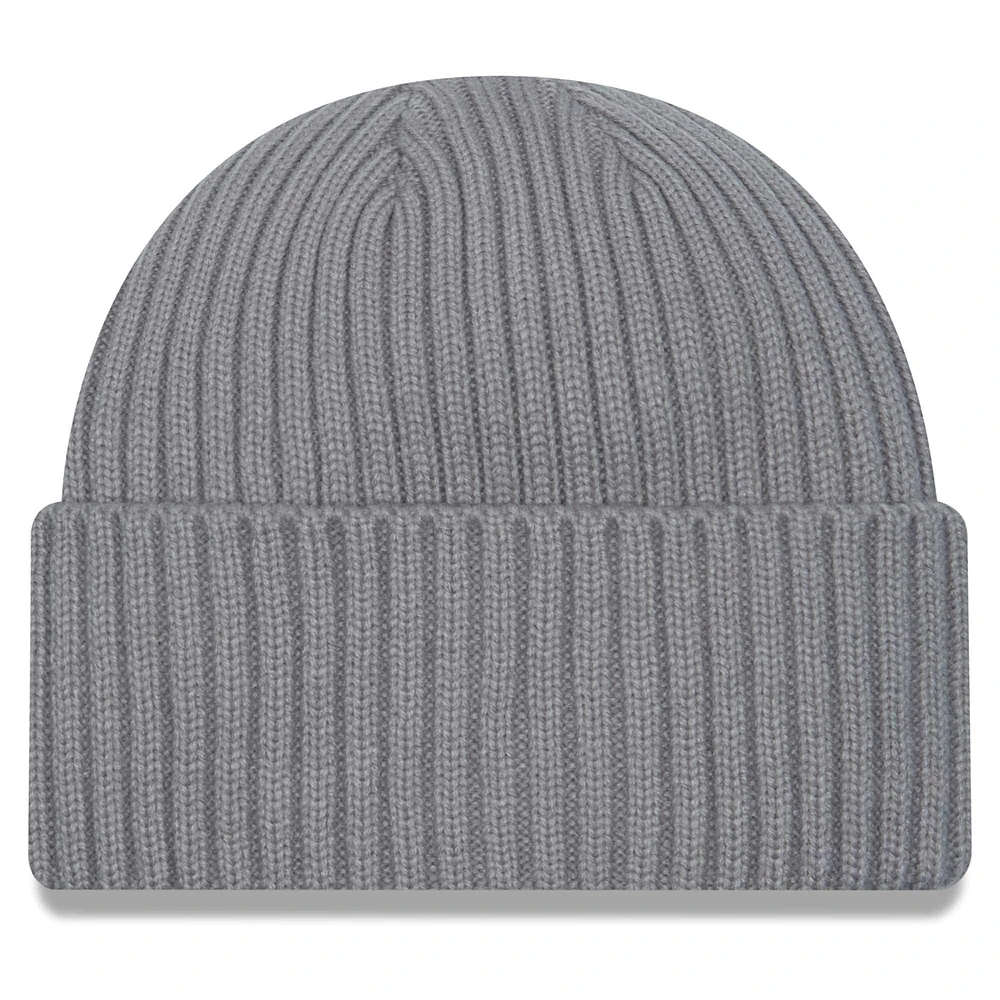 Bonnet en tricot à revers New Era pour hommes, gris chiné, Kansas City Chiefs Color Pack