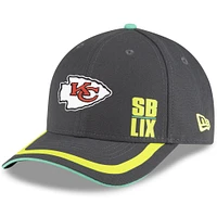 Men's New Era Gray Kansas City Chiefs Super Bowl LIX 9FORTY Adjustable Hat