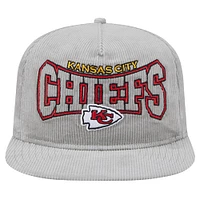 Casquette de golf à visière rabattable Kansas City Chiefs de New Era pour homme, grise