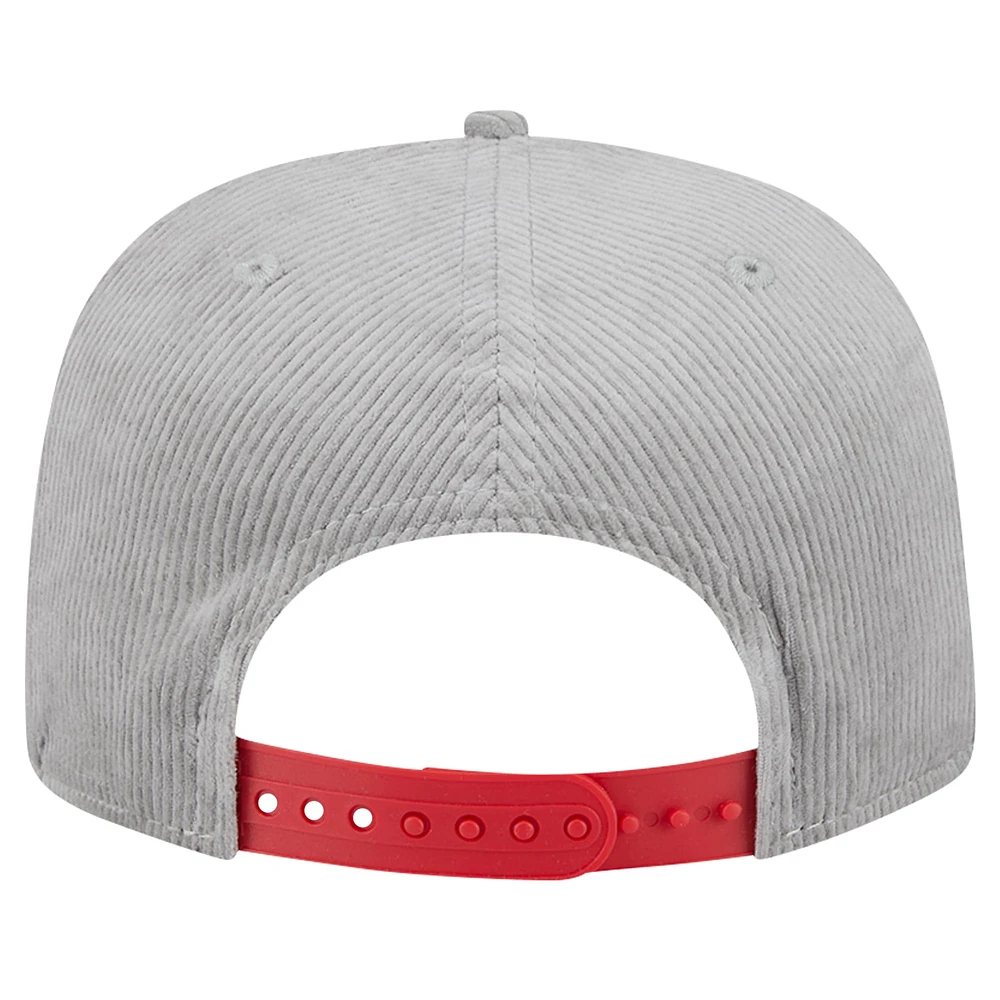 Casquette de golf à visière rabattable Kansas City Chiefs de New Era pour homme, grise