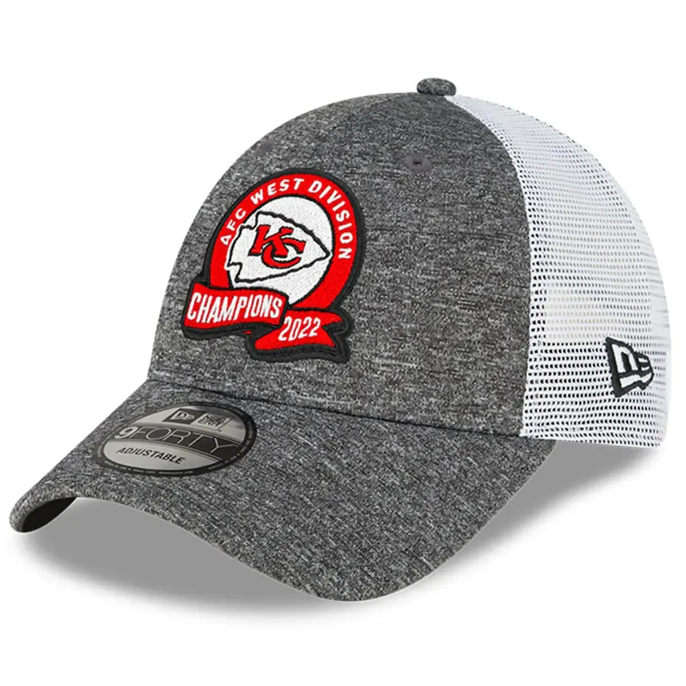 New Era Men's New Era Heather Gray/White Kansas City Chiefs 2022 AFC West  Division Champions Locker Room 9FORTY Adjustable Hat