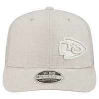 Men's New Era Natural Kansas City Chiefs Flawless 9SEVENTY Stretch-Snap Hat