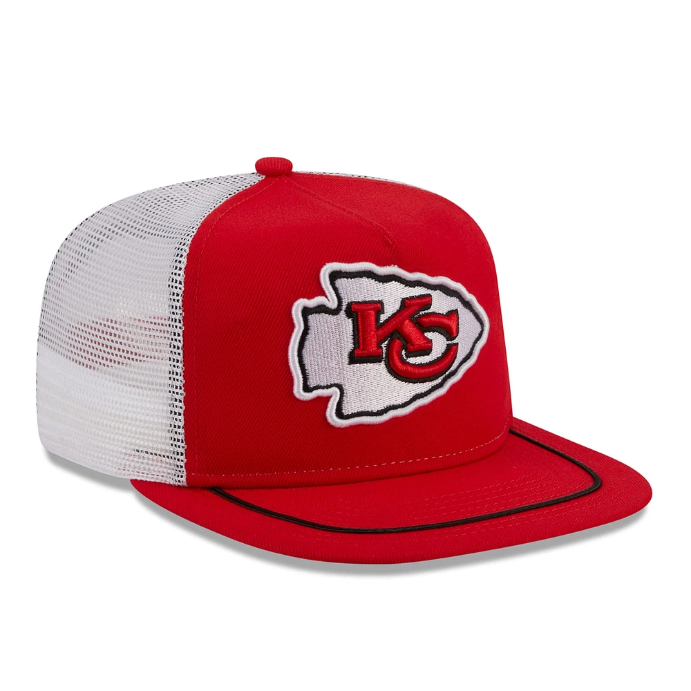 Casquette réglable Original Classic Golfer Kansas City Chiefs New Era pour homme, rouge/blanc