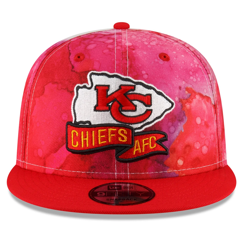 Men's New Era Red Kansas City Chiefs 2022 Sideline - 9FIFTY Ink Dye Snapback Hat