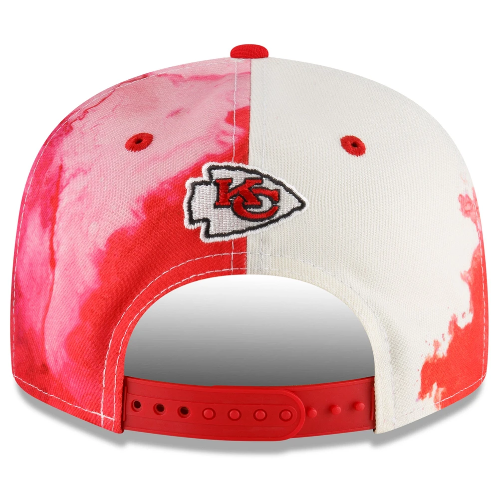 Men's New Era Red Kansas City Chiefs 2022 Sideline - 9FIFTY Ink Dye Snapback Hat