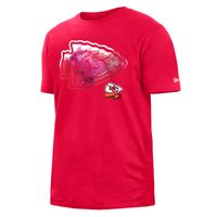 Men's New Era Red Kansas City Chiefs 2022 Sideline Ink Dye T-Shirt