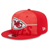 Casquette 9FIFTY Snapback pour homme Kansas City Chiefs 2023 NFL Training Camp rouge New Era