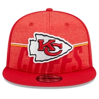 Casquette 9FIFTY Snapback pour homme Kansas City Chiefs 2023 NFL Training Camp rouge New Era