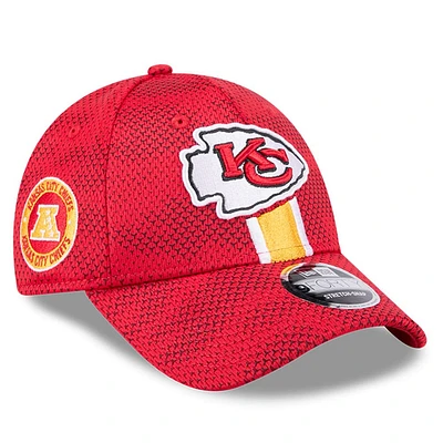 Casquette réglable rouge Kansas City Chiefs 2024 Sideline 9FORTY New Era pour homme