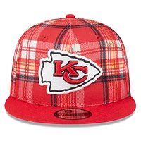 Casquette Snapback 9FIFTY New Era pour hommes des Kansas City Chiefs 2024 Sideline Statement rouge