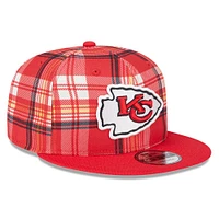 Casquette Snapback 9FIFTY New Era pour hommes des Kansas City Chiefs 2024 Sideline Statement rouge