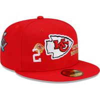 Men's New Era Red Kansas City Chiefs 2x Super Bowl Champions Count The Rings 59FIFTY - Fitted Hat