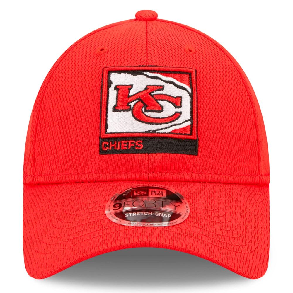 Men's New Era Red Kansas City Chiefs A-Frame - 9FORTY Snapback Hat