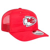 Men's New Era Red Kansas City Chiefs Adventure Camo Trucker 9SEVENTY Stretch-Snap Adjustable Hat