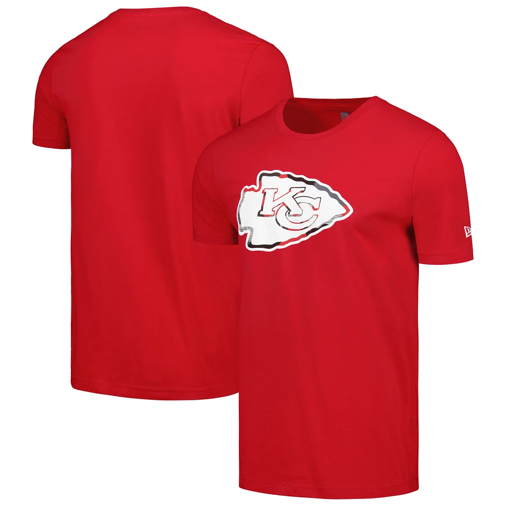 T-shirt rouge avec logo camouflage des Chiefs de Kansas City New Era pour hommes