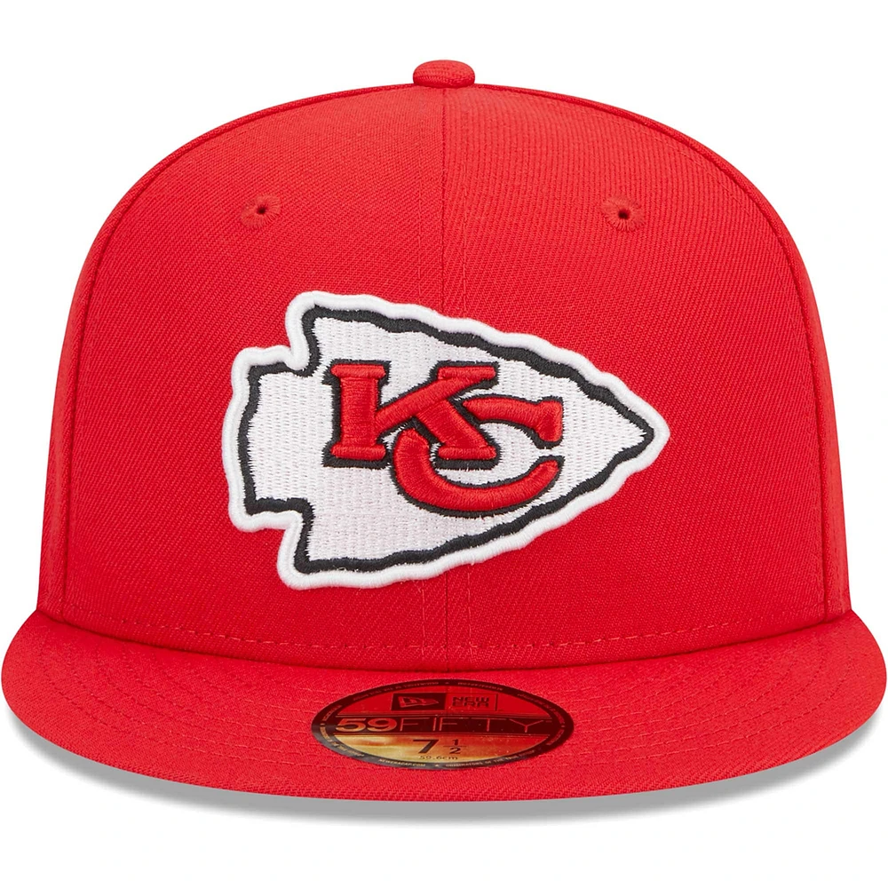 Men's New Era Red Kansas City Chiefs Camo Undervisor 59FIFTY Fitted Hat