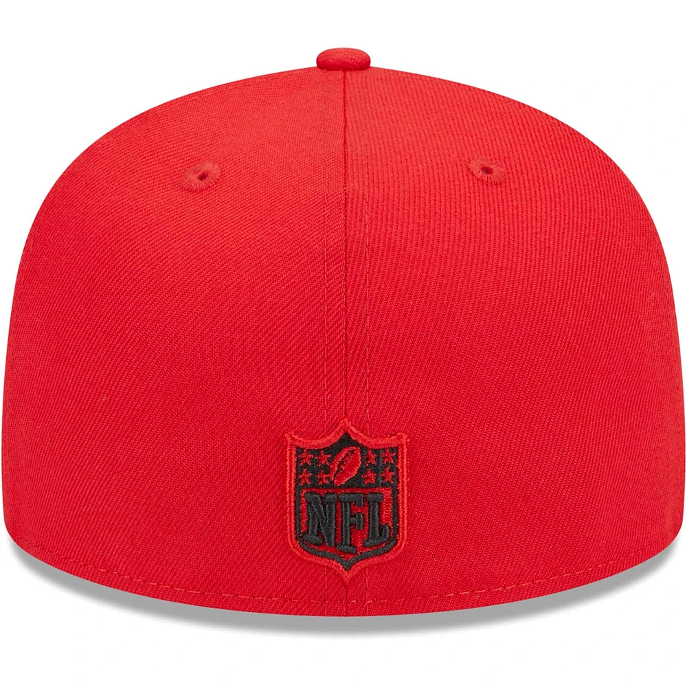 Men's New Era Red Kansas City Chiefs Camo Undervisor 59FIFTY Fitted Hat