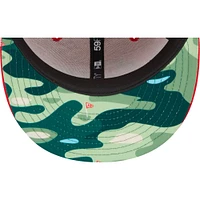 Men's New Era Red Kansas City Chiefs Camo Undervisor 59FIFTY Fitted Hat