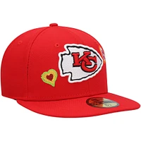 NWE CHIEF ROUGE NFL COEUR POINT DE CHAÎNE 59FIFTY HATMENHIC