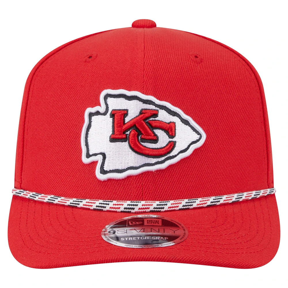 Casquette extensible à boutons-pression New Era rouge Kansas City Chiefs Gameday Multi Rope 9SEVENTY pour homme