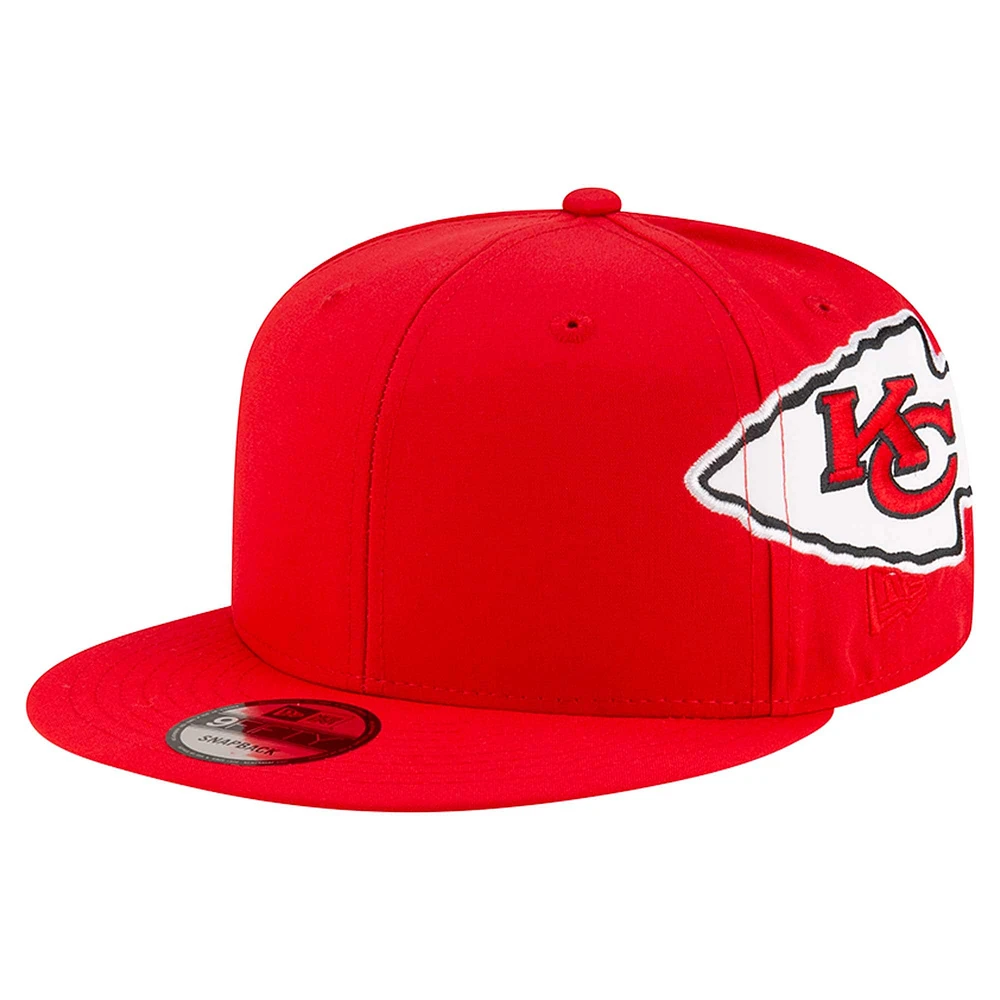 Men's New Era Red Kansas City Chiefs  Helmet 9FIFTY Snapback Hat