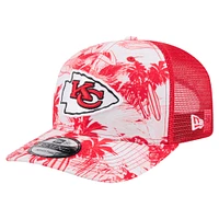 Men's New Era  Red Kansas City Chiefs Hula Trucker 9SEVENTY Adjustable Hat