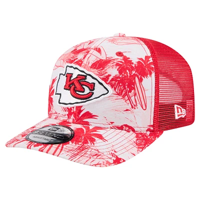 Men's New Era  Red Kansas City Chiefs Hula Trucker 9SEVENTY Adjustable Hat