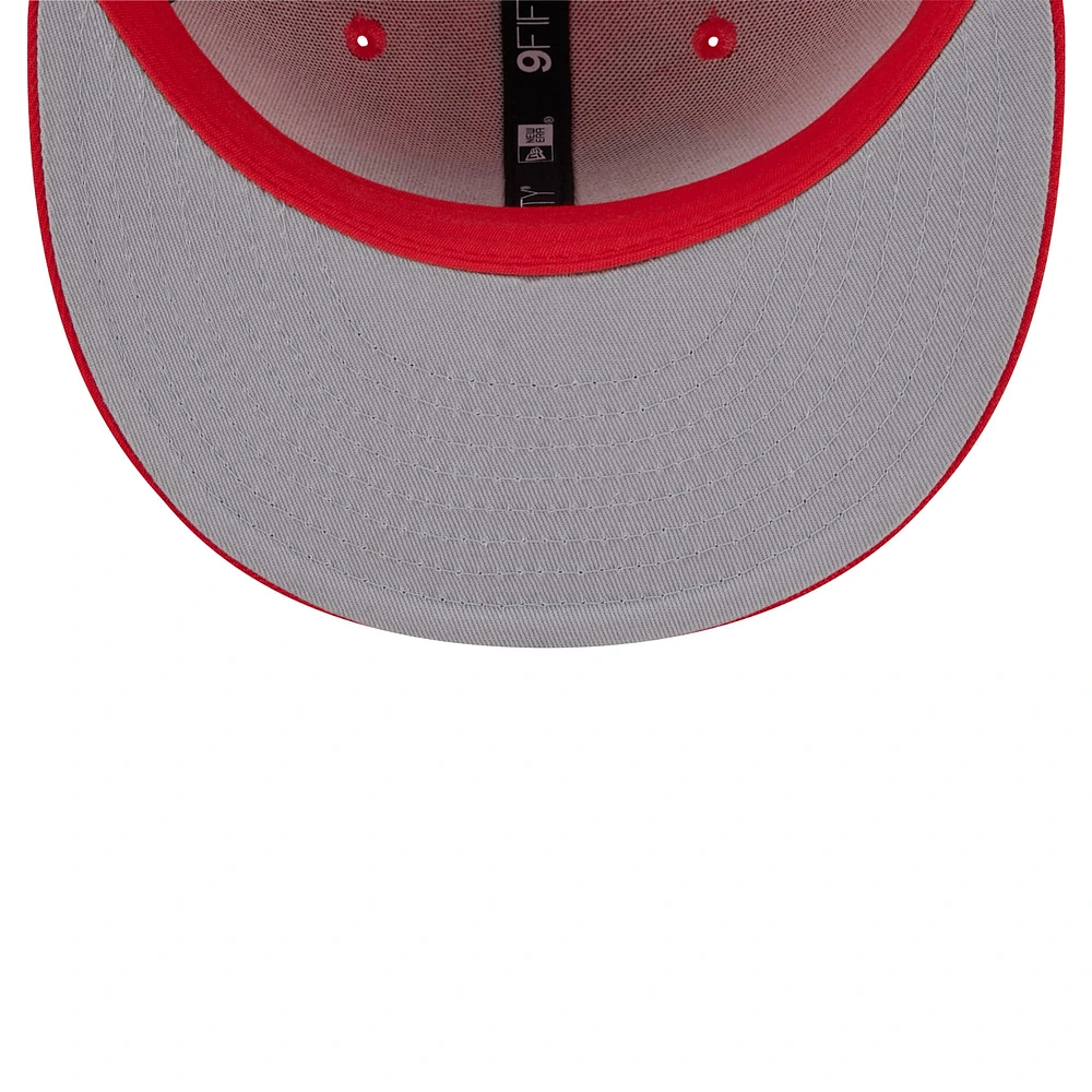 Casquette Snapback 9FIFTY à feuilles rouge des Chiefs de Kansas City New Era pour hommes