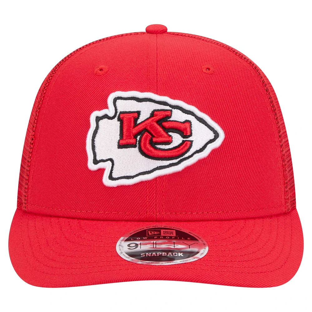 Casquette Snapback à profil bas 9FIFTY rouge Kansas City Chiefs de New Era pour homme