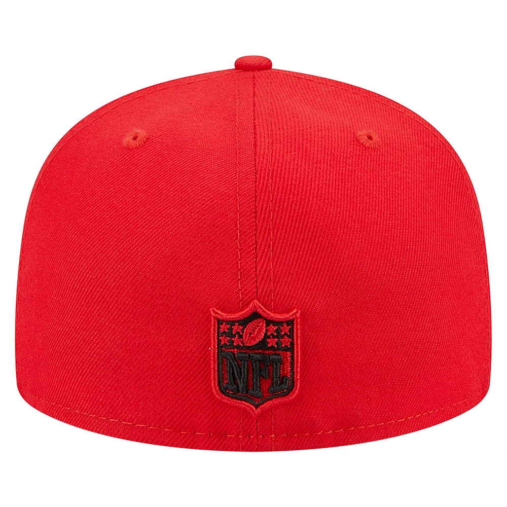 Casquette ajustée 59FIFTY Main des Chiefs de Kansas City New Era rouge pour homme