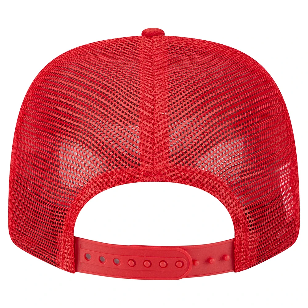 Casquette camionneur 9SEVENTY extensible à boutons-pression rouge New Era pour homme des Kansas City Chiefs