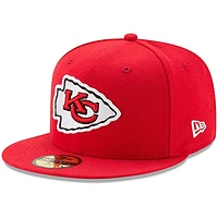 Men's New Era Red Kansas City Chiefs Omaha 59FIFTY Fitted Hat