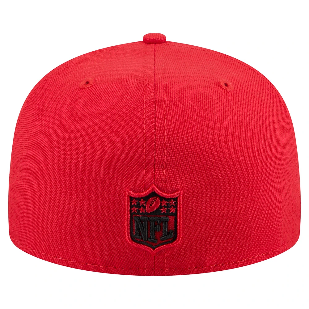 Casquette ajustée 59FIFTY rouge New Era Kansas City Chiefs State Stitch pour homme