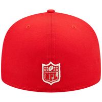 Men's New Era Red Kansas City Chiefs Super Bowl IV Pop Sweat 59FIFTY Fitted Hat