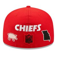 Men's New Era Red Kansas City Chiefs Team Local 59FIFTY Fitted Hat