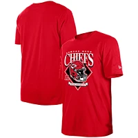 T-shirt rouge avec logo de l'équipe Kansas City Chiefs New Era pour homme