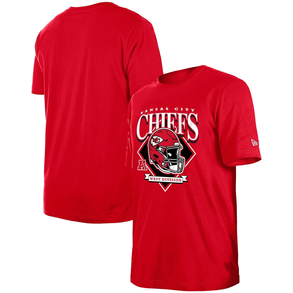 T-shirt rouge avec logo de l'équipe Kansas City Chiefs New Era pour homme