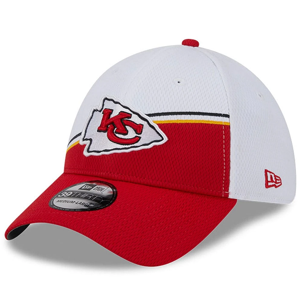 Casquette flex 39THIRTY Sideline des Kansas City Chiefs 2023 New Era pour homme, blanc/rouge