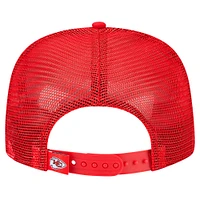 Casquette à visière ajustable New Era 9FIFTY A-Frame blanche/rouge Kansas City Chiefs pour homme