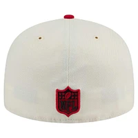 Casquette ajustée New Era 59FIFTY blanche/rouge des Kansas City Chiefs pour homme