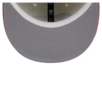 Casquette ajustée New Era 59FIFTY blanche/rouge des Kansas City Chiefs pour homme