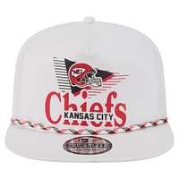Men's New Era White Kansas City Chiefs Collide Golfer Snapback Hat