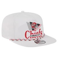 Men's New Era White Kansas City Chiefs Collide Golfer Snapback Hat