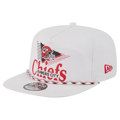 Men's New Era White Kansas City Chiefs Collide Golfer Snapback Hat
