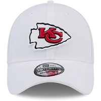 Casquette flexible principale 39THIRTY des Chiefs de Kansas City New Era pour hommes, blanche