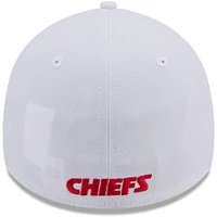 Casquette flexible principale 39THIRTY des Chiefs de Kansas City New Era pour hommes, blanche