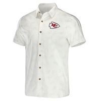 Men's NFL x Darius Rucker Collection by Fanatics White Kansas City Chiefs Woven Button-Up T-Shirt